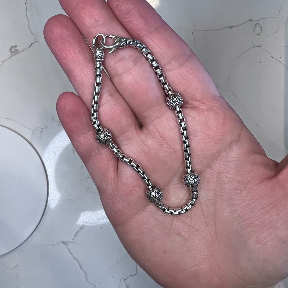 Jai by John Hardy Kalahari 3.7mm texture bead bracelet size XL